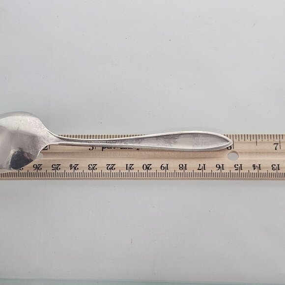 Oneida Silverplate Adam Round Sugar Spoon 6" art deco 1917 serving spoon - Picture 7 of 7